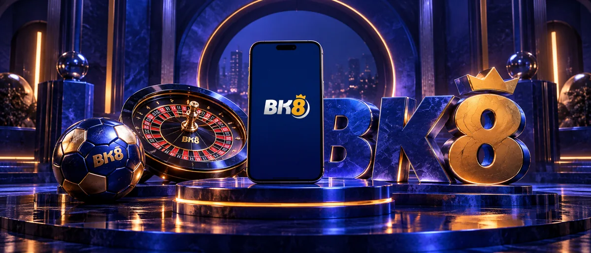 BK8 lettering beside a phone, football and roulette wheel
